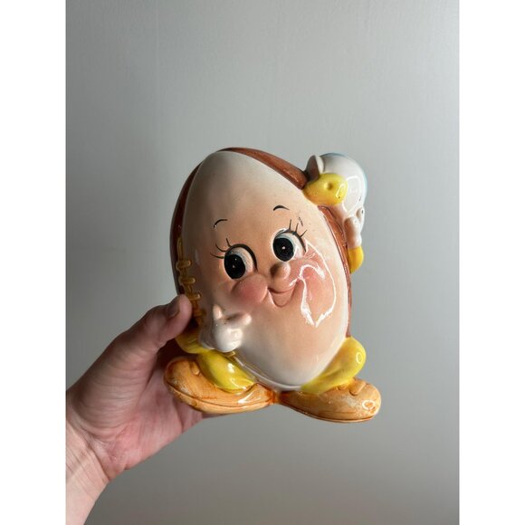 vintagescaredycat Other - Vintage Relpo anthropomorphic football planter ceramic cute